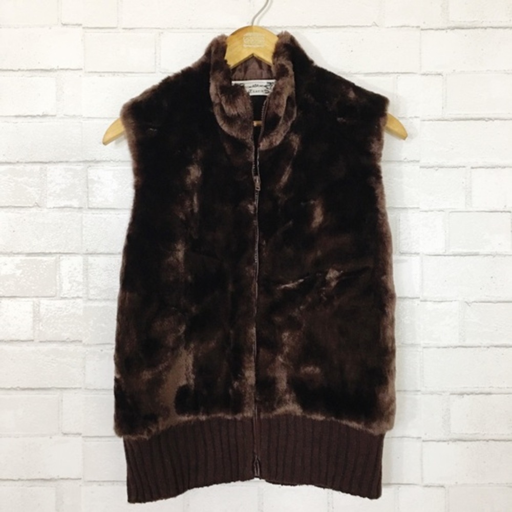 Tiara Brown Faux Fur Vest